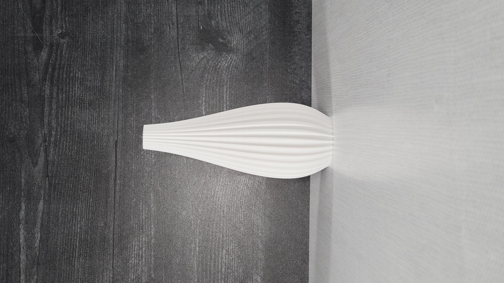 White fluted vases